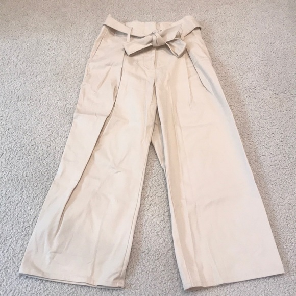 cream culotte jeans